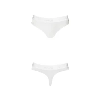 Трусики-бразиліана з бавовни Passion PS005 PANTIES XL, white — Переглянути зображення 5