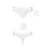 Трусики-бразиліана з бавовни Passion PS005 PANTIES XL, white — Переглянути зображення 6