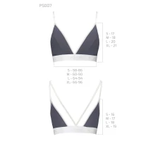 Спортивний топ з подвійними бретелями Passion PS007 TOP M, dark grey — Просмотреть изображение 5