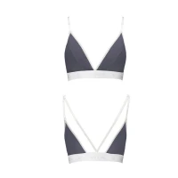 Спортивний топ з подвійними бретелями Passion PS007 TOP M, dark grey — Просмотреть изображение 4