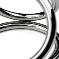 Потрійне ерекційне кільце Sinner Gear Unbendable – Triad Chamber Metal Cock and Ball Ring – Large — Переглянути зображення 2