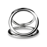 Потрійне ерекційне кільце Sinner Gear Unbendable – Triad Chamber Metal Cock and Ball Ring – Large — Переглянути зображення 3