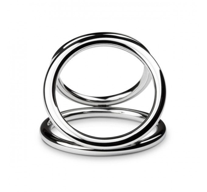 Потрійне ерекційне кільце Sinner Gear Unbendable – Triad Chamber Metal Cock and Ball Ring – Large