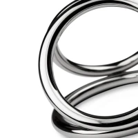 Потрійне ерекційне кільце Sinner Gear Unbendable – Triad Chamber Metal Cock and Ball Ring – Large — Переглянути зображення 4