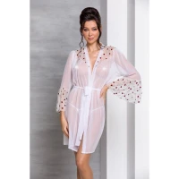 Повітряний пеньюар Passion LOVELIA PEIGNOIR XXL/XXXL, white — Просмотреть изображение 3