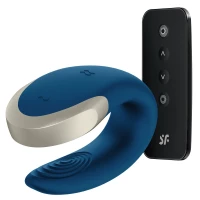 Смарт-вібратор для пар Satisfyer Double Love (Blue) — Переглянути зображення 1