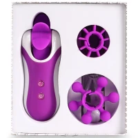 Стимулятор з імітацією оральних пестощів FeelzToys - Clitella Oral Clitoral Stimulator Purple — Переглянути зображення 5