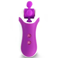 Стимулятор з імітацією оральних пестощів FeelzToys - Clitella Oral Clitoral Stimulator Purple — Переглянути зображення 2