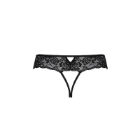Мереживні стрінги з доступом Passion SENIA THONG S/M, black — Переглянути зображення 6