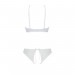 Комплект: бра, трусики з ажурним декором та відкритим кроком URSULA SET L/XL, white