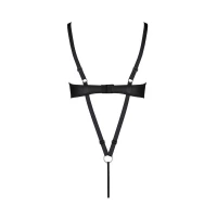 Боді з екошкіри Passion CELINE BODY XXL/XXXL, black, з доступом, відкритий — Переглянути зображення 10