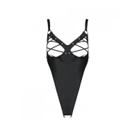 Боді з екошкіри Passion CELINE BODY XXL/XXXL, black, з доступом, відкритий — Переглянути зображення 8