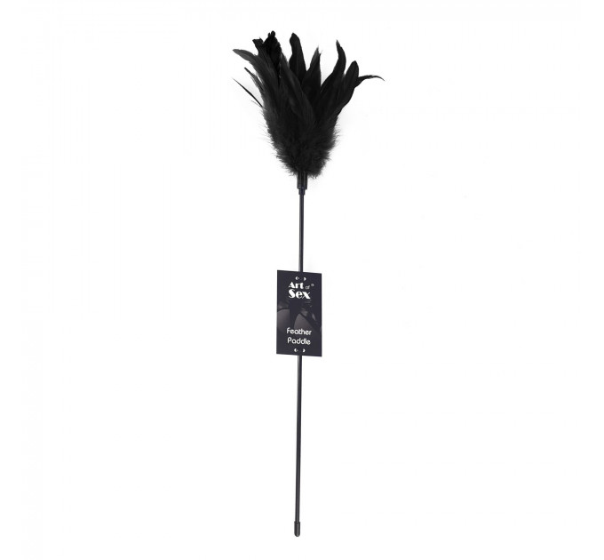 Лоскітка з пером півня Art of Sex – Feather Paddle, чорна