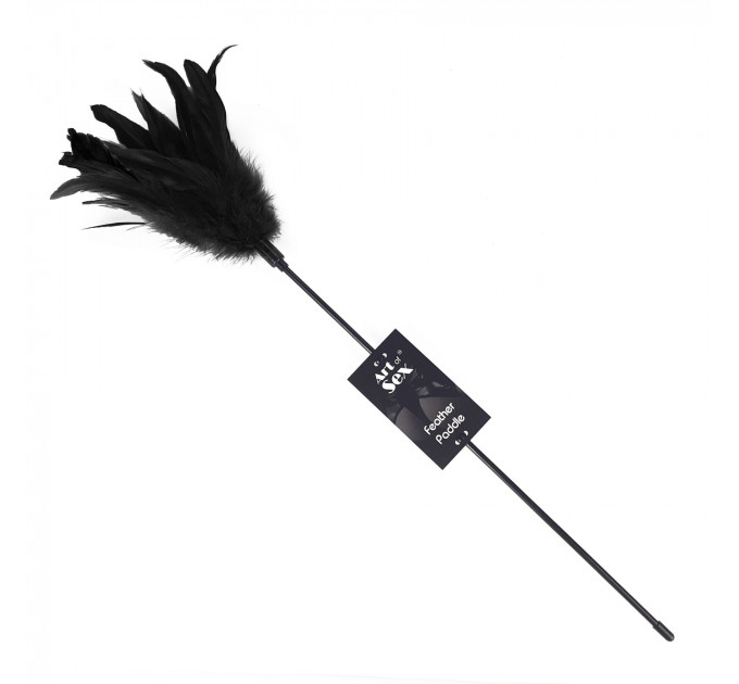 Лоскітка з пером півня Art of Sex – Feather Paddle, чорна