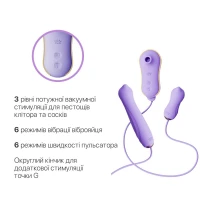 Набір 3в1 Zalo – UNICORN Set Violet, віброяйце, пульсатор, вакуумний стимулятор — Просмотреть изображение 4