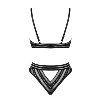 Комплект белья Obsessive Natilya 2-pcs set M/L, black, бюстгальтер, трусики