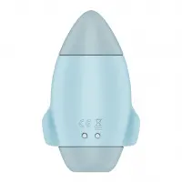 Вакуумний стимулятор з вібрацією Satisfyer Mission Control Blue, 2 незалежні мотори — Переглянути зображення 5