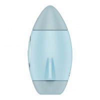 Вакуумний стимулятор з вібрацією Satisfyer Mission Control Blue, 2 незалежні мотори