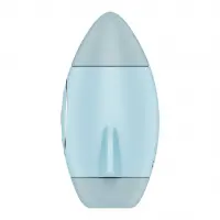 Вакуумний стимулятор з вібрацією Satisfyer Mission Control Blue, 2 незалежні мотори — Переглянути зображення 3