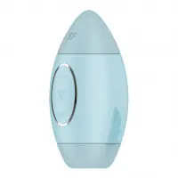 Вакуумний стимулятор з вібрацією Satisfyer Mission Control Blue, 2 незалежні мотори — Переглянути зображення 4