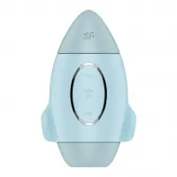 Вакуумний стимулятор з вібрацією Satisfyer Mission Control Blue, 2 незалежні мотори — Переглянути зображення 2