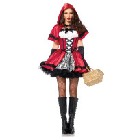 Эротический костюм Красной шапочки Leg Avenue Gothic Red Riding Hood L, платье, накидка — Просмотреть изображение 7