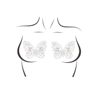 Пестис-метелики з кристалів Leg Avenue Chrysallis nipple sticker, наліпки, світяться у темряві — Переглянути зображення 1