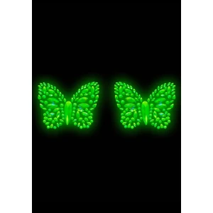 Пестис-метелики з кристалів Leg Avenue Chrysallis nipple sticker, наліпки, світяться у темряві