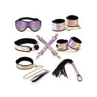 Набір Liebe Seele Pink G lossy 7pcs Bondage Kit, фіксатори, нашийник з повідцем, кляп, флогер, маска — Просмотреть изображение 1