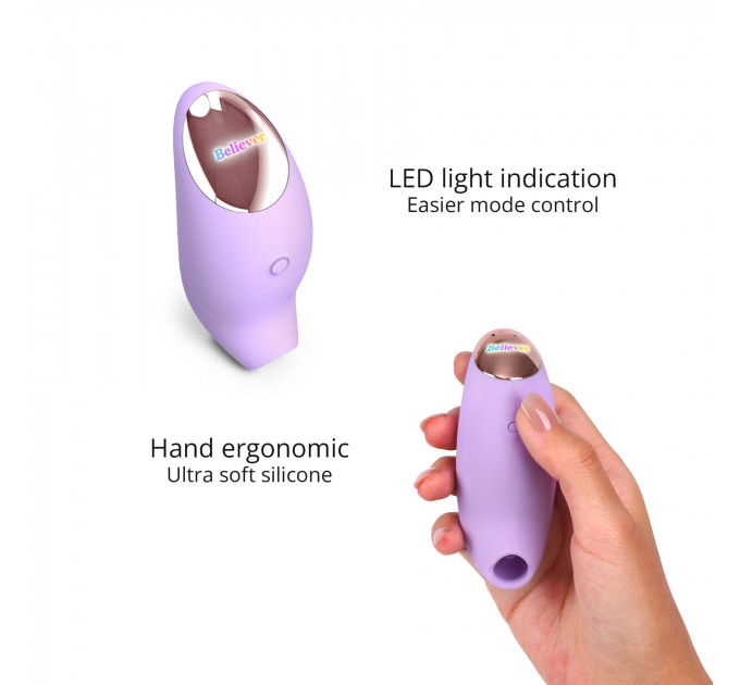 Вакуумный клиторальный стимулятор Love To Love BELIEVER – VIVA MAUVE