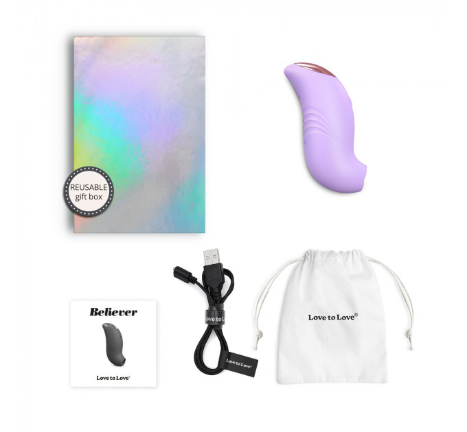 Вакуумный клиторальный стимулятор Love To Love BELIEVER – VIVA MAUVE