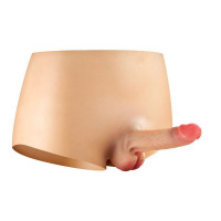Силіконові трусики з фалоімітатором Real Body Real Manly, S/M, суцільна конструкція, для неї