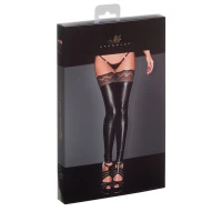 Панчохи з мокрим ефектом Noir Handmade F135 Powerwetlook stockings, M, без мисків — Переглянути зображення 8
