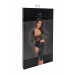 Сукня Noir Handmade F295 Euphoria, XL, black, мереживо, глибоке декольте, спідниця міді під латекс