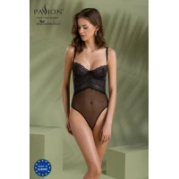 Боді Passion KERRIA BODY black, S/M, з високими вирізами та верхом балконет — Переглянути зображення 6