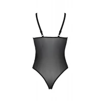 Боді Passion KERRIA BODY black, S/M, з високими вирізами та верхом балконет — Переглянути зображення 4