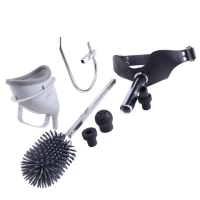 Набір для домінування LOCKINK SEVANDA Objectification Bathroom Set, маска та 4 насадки — Просмотреть изображение 1