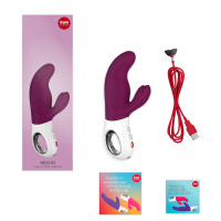 Вибратор-кролик Fun Factory MISS BI grape/white, 2 независимых мотора, диаметр 4,2 см