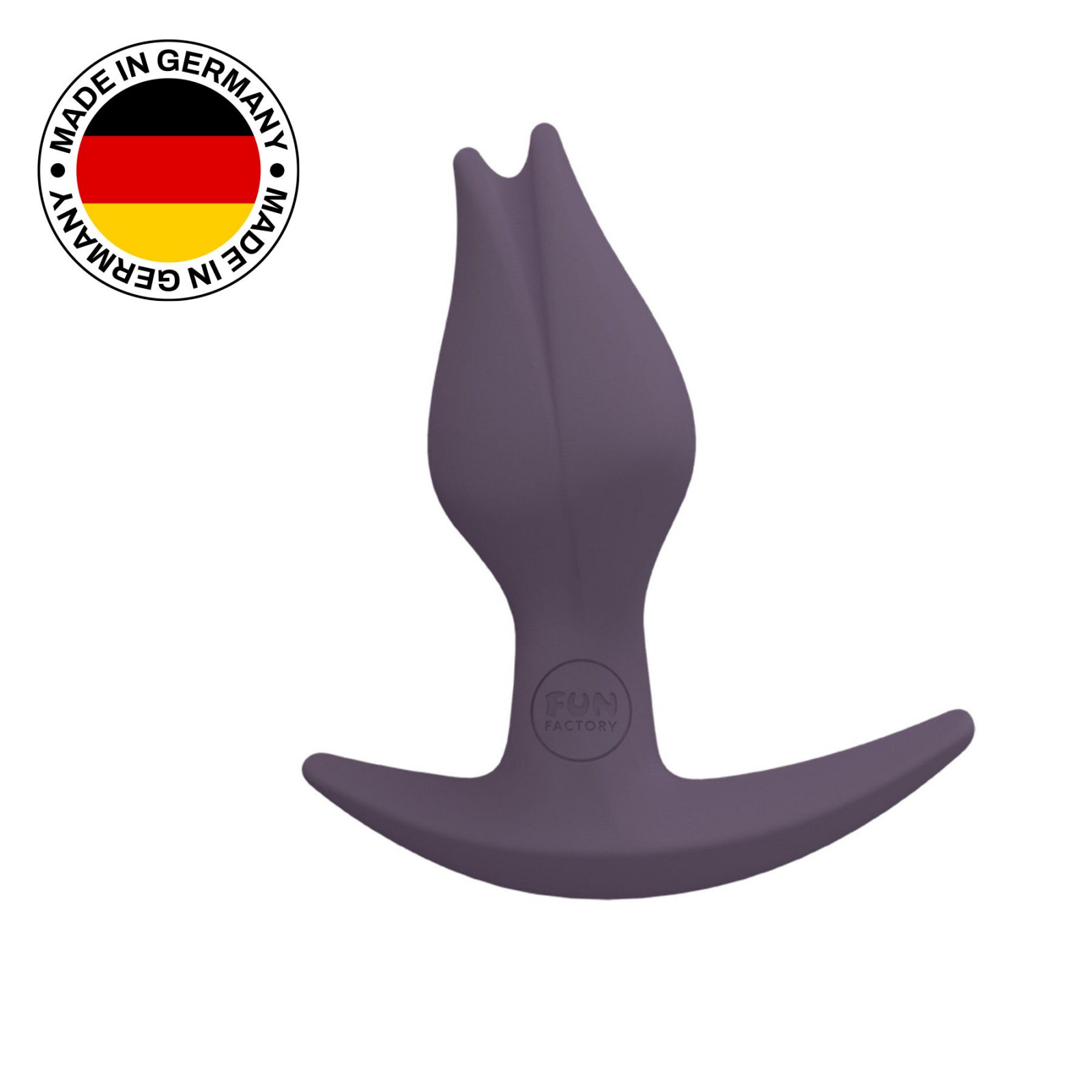 Анальная пробка Fun Factory BOOTIE FEM, фиолетовая, в виде бутона, диаметр 2,9 см, тонкий ограничитель