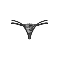Трусики-стрінги Obsessive Nutris thong, XS/S, мереживні, дуже м’які, з подвійними боковинками — Переглянути зображення 3