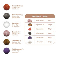 Вагінальні кульки Adrien Lastic Harmony Stones, напівдорогоцінне каміння, діаметр 3 см, 2 тримачі — Переглянути зображення 8