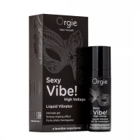 Рідкий вібратор Orgie Sexy Vibe! High Voltage, 15 мл, ефект мурашок + дуже потужна вібрація — Переглянути зображення 1