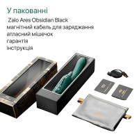 Смарт-вибратор Zalo Ares Obsidian Black, подогрев, 3 мотора, язычок для клитора, стимуляция точки G — Просмотреть изображение 10