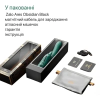 Смарт-вібратор Zalo Ares Obsidian Black, підігрів, 3 мотори, язичок для клітора, стимуляція точки G — Переглянути зображення 18
