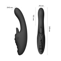 Смарт-вибратор Zalo Ares Obsidian Black, подогрев, 3 мотора, язычок для клитора, стимуляция точки G — Просмотреть изображение 4