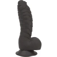 Фалоімітатор ADDICTION Ben 7&quot; Dildo With Balls Black, віброкуля в подарунок — Переглянути зображення 2