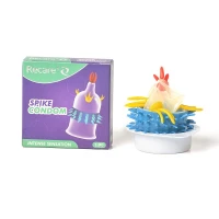 Насадка на член Recare Spike Condom Purple (презерватив з вусиками та рядами шипів) — Переглянути зображення 1