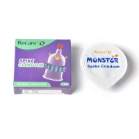 Насадка на член Recare Spike Condom Purple (презерватив з вусиками та рядами шипів) — Переглянути зображення 4
