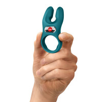 Эрекционное виброкольцо с двойной стимуляцией клитора Fun Factory NŌS PRO Bottle Green, 2 мотора — Просмотреть изображение 6