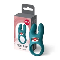 Ерекційне віброкільце з подвійною стимуляцією клітора Fun Factory NŌS PRO Bottle Green, 2 мотори — Просмотреть изображение 7